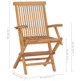 Folding Chairs 8 pcs Solid Teak Wood 3072888