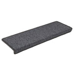 ZNTS Stair Mats 30 pcs 65x21x4 cm Grey and Black 3365777