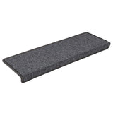 ZNTS Stair Mats 30 pcs 65x21x4 cm Grey and Black 3365777