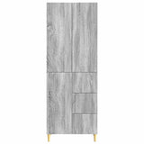 Cabinet Set 2 pcs Grey Sonoma 66 x 34.5 x 90 cm Engineered Wood 3416580