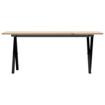 ZNTS Coffee Table X-Frame 110x40x45 cm Solid Wood Pine and Steel 3282689