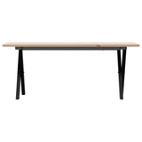 ZNTS Coffee Table X-Frame 110x40x45 cm Solid Wood Pine and Steel 3282689