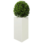 ZNTS Garden Planter White Triangular 50x43x75 cm Steel 851173