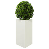 Garden Planters 2 pcs White Triangular 50x43x75 cm Steel 851174
