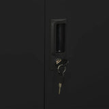 Office Cabinet Black 90x40x180 cm Steel 336419