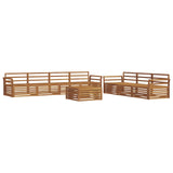Outdoor Sofa Set 8 pcs Natural Solid Acacia Wood 3373139