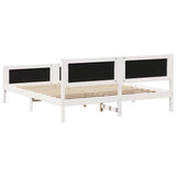 Bed Frame Light Grey 160 x 200 cm Solid Pine Wood 3394282