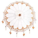 Balinese Parasol Cream 125 x 125 x 260 cm Cotton and Wood 42006464