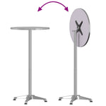 Outdoor Bar Table Height Adjustable 59.5x70/114.5 cm Aluminium 4007198