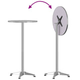 Outdoor Bar Table Height Adjustable 59.5x70/114.5 cm Aluminium 4007198