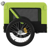 Pet Bike Trailer Green and Black Oxford Fabric and Iron 93927