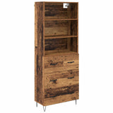 Highboard with Drawer 2 pcs Old Wood Engineered Wood 3415702