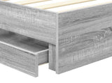 Bed Frame with Drawer Grey Sonoma 90 x 190 cm Engineer Wood 3411538