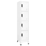 Locker Cabinet White 38x45x180 cm Steel 339784