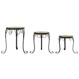 Plant Stands 3 pcs Terracotta and White Ceramic 4003397