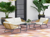 Four-Piece Rattan Strong Panel Outdoor Sofa Set - Natural T3398P325284