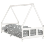 Kids Bed Frame White 90x200 cm Solid Wood Pine 834454