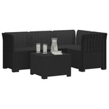 4-Seater Garden Sofa Rattan Look PP Anthracite 3443994