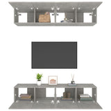 TV Cabinets 4 pcs Concrete Grey 80x30x30 cm Engineered Wood 3114185
