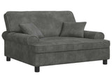 XXL Armchair with Cushions Light Grey 1.5 Lines Fabric 42043497