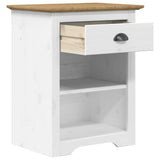 Bedside Cabinet BODO Brown 53x38.5x66 cm Solid Wood Pine 355054