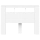 LED Headboard White 140x18.5x103.5 cm Engineered Wood 837344