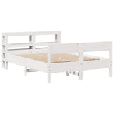 Bed Frame without Mattress White 140x200 cm Solid Wood Pine 3306187