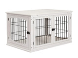 Dog Crate Furniture, Puppy Crate End Table, Pet Kennel House with 2 Doors for Medium and Small Dogs, T3398P349618