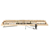 Slatted Bed Base Brown 90 x 190 cm Solid Beech Wood 42015270
