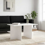 Coffee Table White 87 x 50 x 45 cm Engineered Wood 8001055