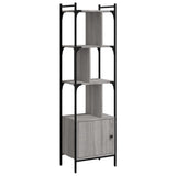 Bookcase with Door Grey Sonoma 44.5x30x154.5 cm Engineered Wood 833356