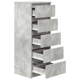 Sideboard with Drawers Concrete Grey 37.5x35x99 cm Engineered Wood 861763