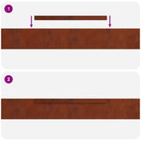 Lawn Edging 4 pcs Rusty 450 x 0.05 x 10 cm Weathering Steel 868021
