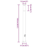 Bollard Lights with Outlet 3pcs 110 cm Stainless Steel IP44 4006040