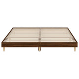 Bed Frame without Mattress Brown Oak 120x200 cm Engineered Wood 832052