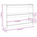 Book Cabinet/Room Divider Smoked Oak 100x30x72 cm 813629