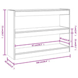 Book Cabinet/Room Divider Smoked Oak 100x30x72 cm 813629