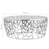 246513 Coffee Table Casted Aluminium 70x30 cm Silver