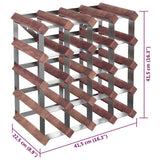 Wine Rack for 20 Bottles Brown Solid Wood Pine 340892