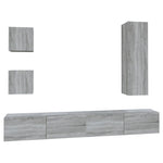 ZNTS 5 Piece TV Cabinet Set Grey Sonoma Engineered Wood 3114452