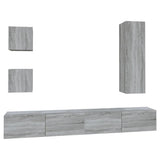 5 Piece TV Cabinet Set Grey Sonoma Engineered Wood 3114452