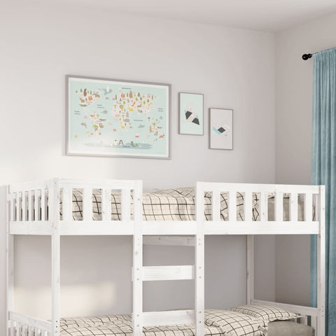 ZNTS Children's Bed without Mattress White 80x200 cm Solid Wood Pine 855013