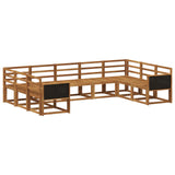Outdoor Sofa Set 9 pcs Natural Solid Acacia Wood 3385520