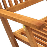 7 Piece Folding Outdoor Dining Set Solid Acacia Wood 43379