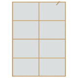 Walk-in Shower Wall Gold 140 x 195 cm Tempered Glass 42022061