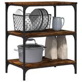Kitchen Trolley Smoked Oak 60x41x76 cm Engineered Wood 842303