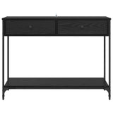 Console Table Black Oak 100 x 34.5 x 75 cm Engineered Wood 882243