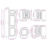 14 Piece Kitchen Cabinet Set Kalmar White Engineered Wood 3314971