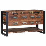 Storage Box Multicolour 80 x 35 x 45 cm Solid Reclaim wood 4015976