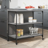 Kitchen Trolley Grey Sonoma 102x50x95 cm Engineered Wood 842324